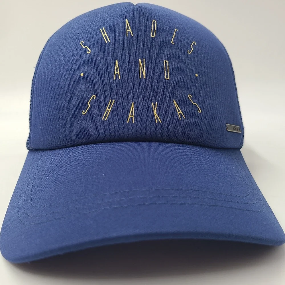 Women Roxy Hat Snapback Trucker Mesh Shades & Shakas Blue Surf Beach Casual Wear